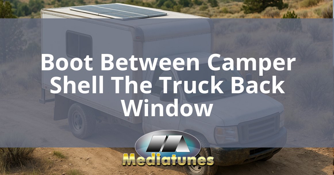 Boot Between Camper Shell The Truck Back Window