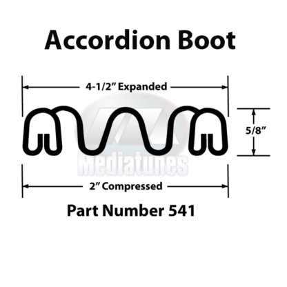 Accordion Boot Profile with Dimenstions