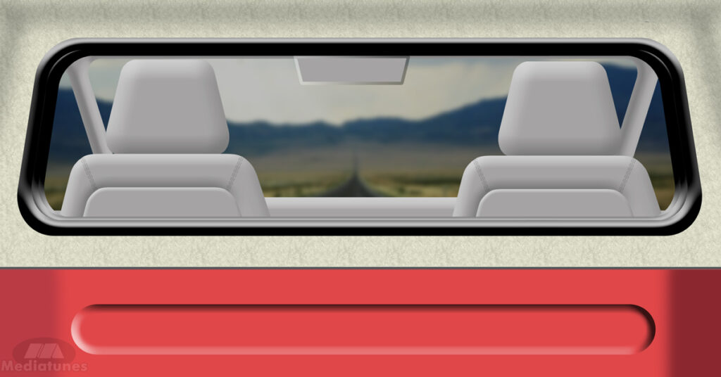 Accordion Boot for Trucks. Interior view from truck bed inside a camper shell topper showing boot pass through.