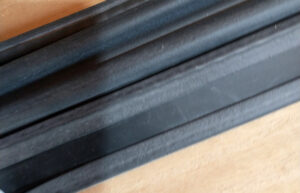 Vinyl insert completely installed in the rubber channel