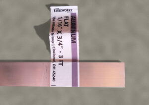 Aluminum flat bar to be used as a retainer