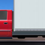 box truck with pass through access installed using accordion boot