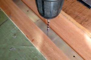 Drilling holes in the aluminum flat bar